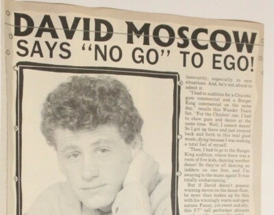 Vintage David Moscow Says No To Ego Teen Magazine Full Page Article 