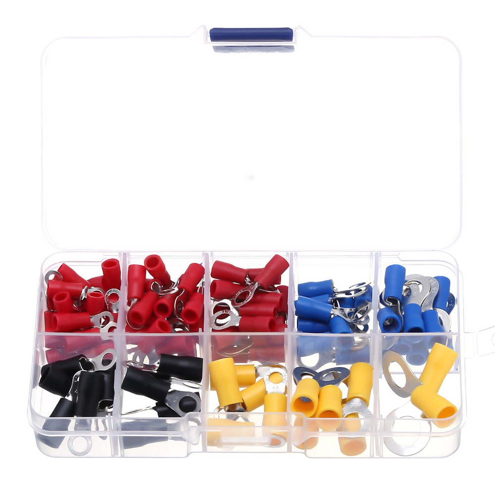 408PCS Wire Splice Terminal Insulated Connectors Spade/Crimp/Ring Terminal Kit