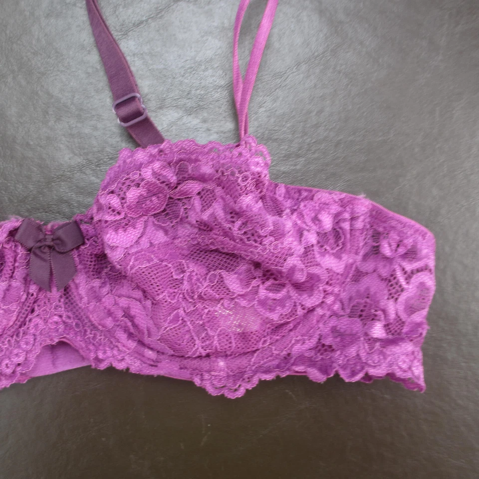 Sujetador Gilligan & O'Malley 34A Rosa Encaje Sin Forro Con Aros Cierre Ajustable Foto 4 de 4