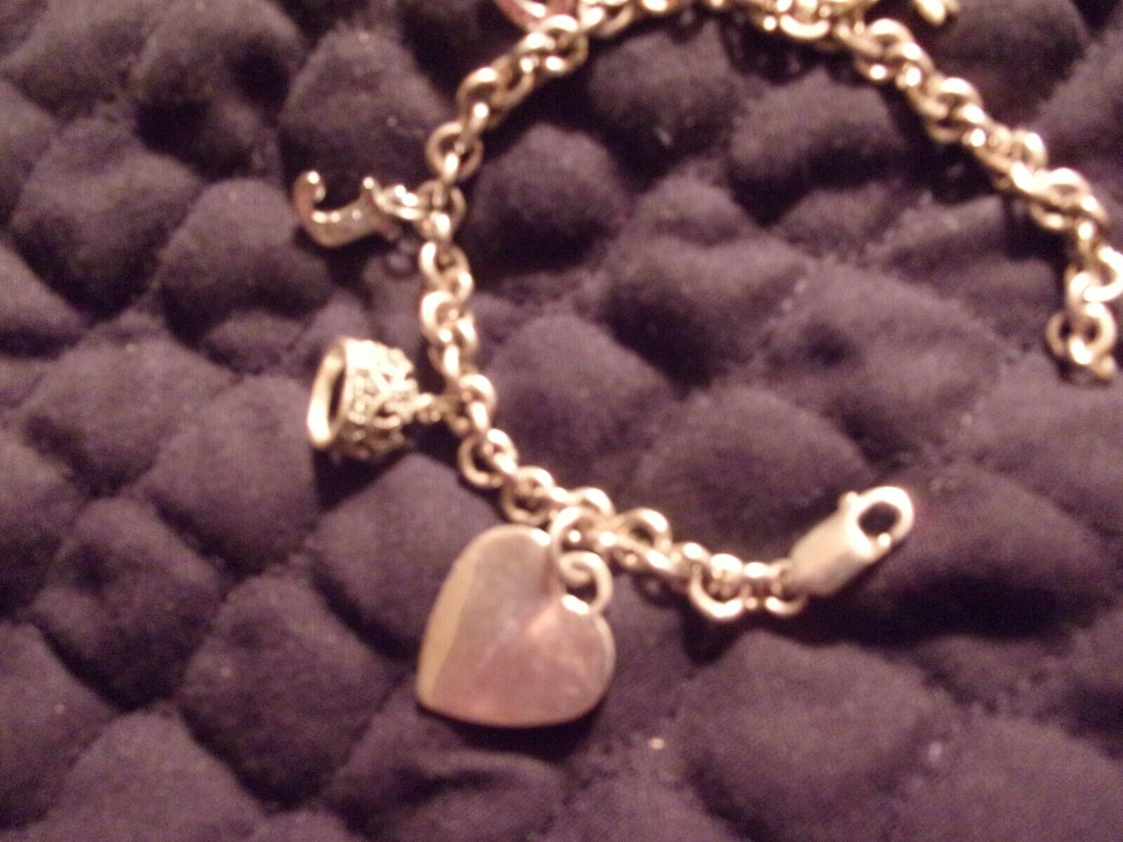 VERY NICE STERLING SILVER CHARM BRACELET WITH 5 C… - image 4