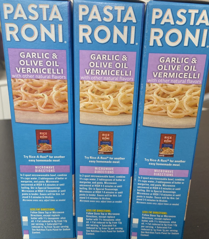 Pasta Roni Garlic & Olive Oil Vermicelli Dinner Mix 4.6 oz Box Pack of 6 - Image 3 of 4
