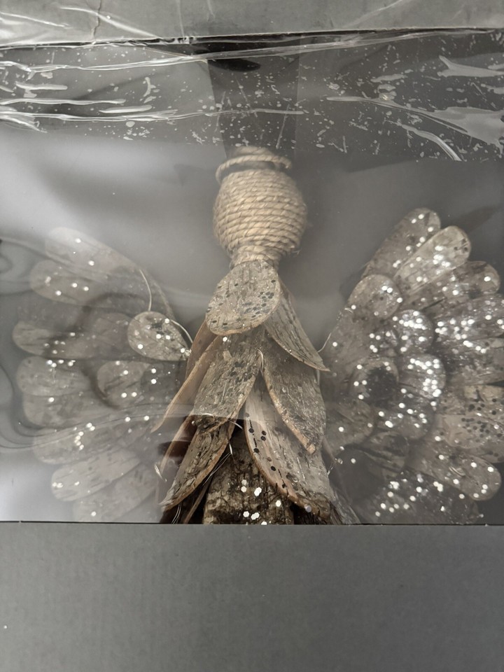 POTTERY BARN New in Box WOODLAND ANGEL Lit Tree birch Topper New eBay