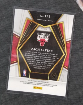 Zach LaVine 2021-22 Panini Select Basketball Card #171 Premier