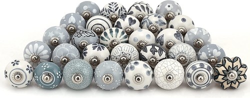 Wholesale Lot of 50 PC Indian Handsmade Ceramic Assorted Pulls Door Knobs Handle - Picture 5 of 6