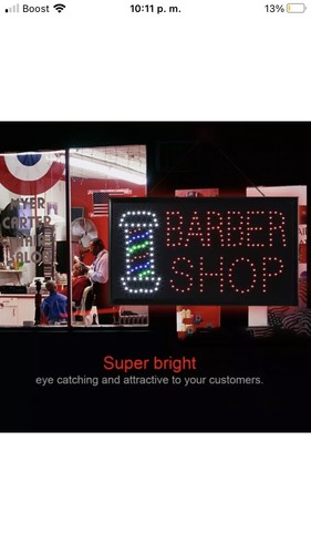 Bright LED Neon Light Animated Motion Store Barber Shop Business Sign Display - Picture 2 of 11