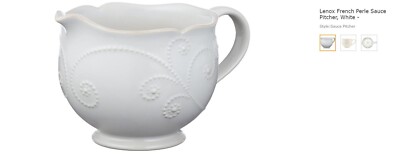 Lenox French Perle Sauce Pitcher, White Item 824747: