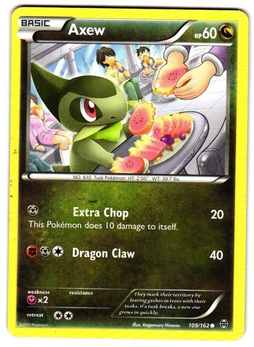 Axew 109/162 - LP / VLP - XY Breakthrough Pokemon Card $2 Combined