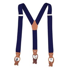 AYOSUSH Suspenders for Men Button End Heavy Duty Big and One Size Z-navy/505