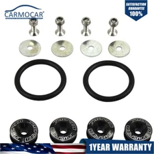 Black Jdmspeed Aluminum Quick Release Fasteners Kit For Bumper & Trunk Hatch