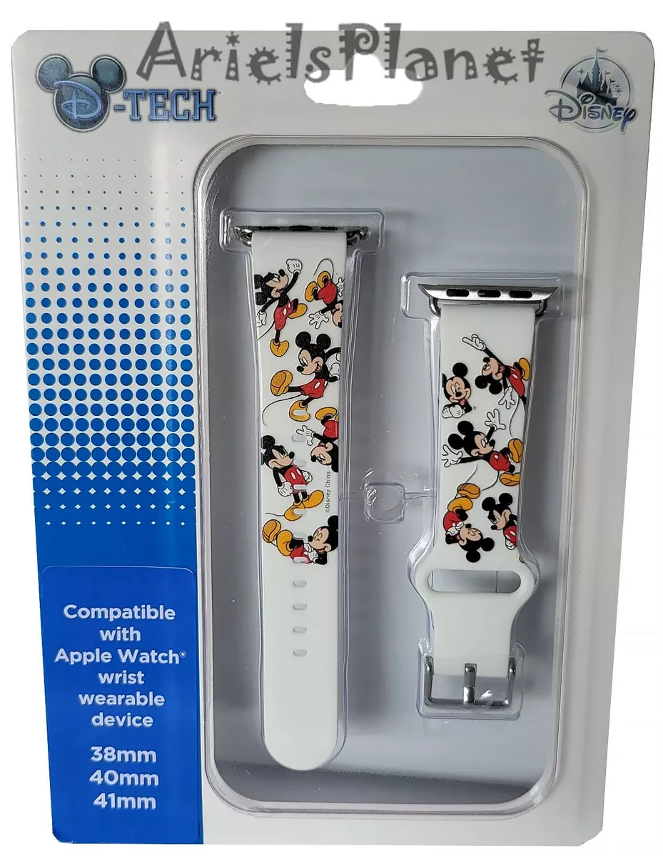 DISNEY PARKS White Mickey Mouse Poses Apple Watch Band SMALL 38mm