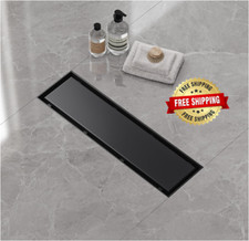 Drenaje Piso Ducha Lineal Rejilla Rectangular Acero Inoxidable Para Bano De 12"