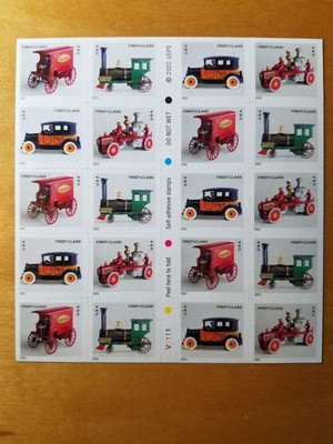 2002 Usps Antique Toys 4 Designs Cars 20 First Class Stamps Full Sheet Mnh Ebay