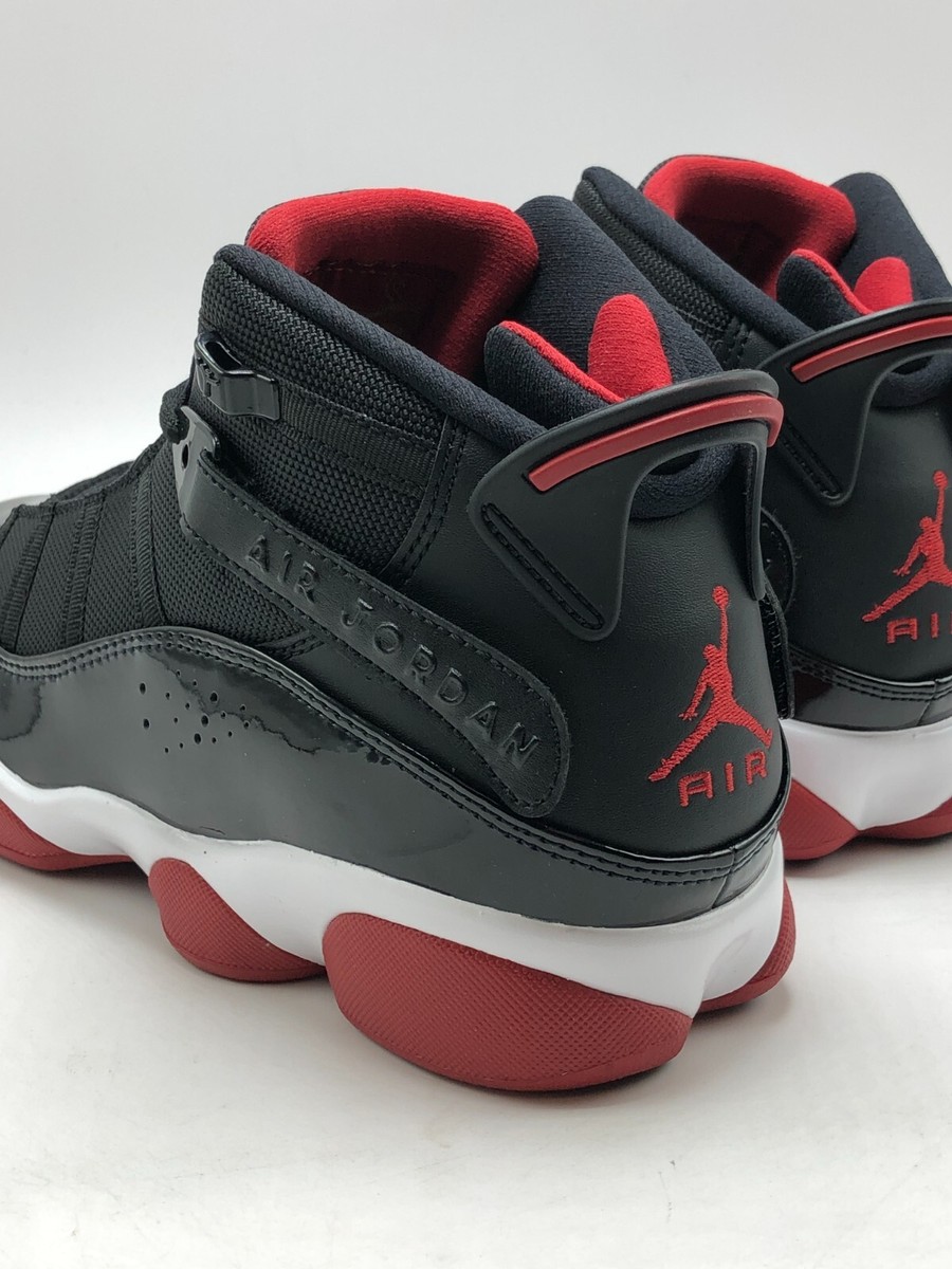 NEW* Men NIKE Air Jordan 6 RINGS 'BRED' Black / Red (322992 062