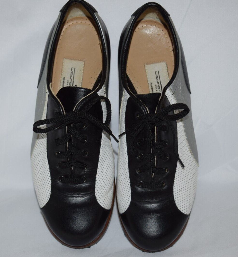 Walter Genuin Women 9 Leather Lace Up Golf Shoes Handmade in Italy A97