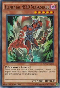 Elemental HERO Necroshade - SDHS-EN010 - Common - 1st Edition x3 - Near Mint