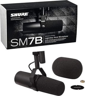 Shure SM7B Cardioid Dynamic Vocal Microphone PLUS 25' Shure Hi Flex Mic Cable