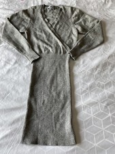 Urban Outfitters Gray Sweater Dress Sz S Small Ribbed Knit EUC