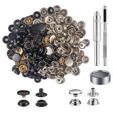 15mm Leather Snap Fastener Kit Tool 50 Sets Snap Buttons for Bag, Jeans, Clothes