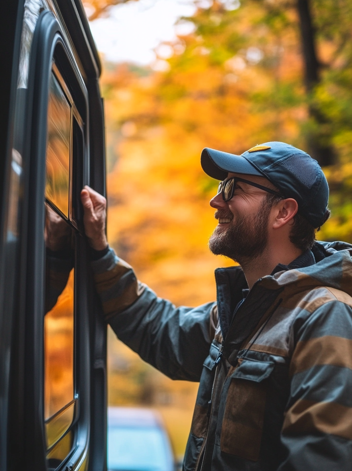 RV Window 30"W x 20"H Replacement Horizontal Slider w/ Trim Ring for 1