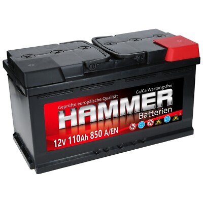 Autobatterie Hammer 12V 110Ah WARTUNGSFREI TOP ANGEBOT NEU