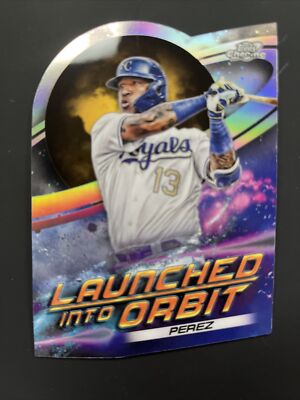 2022 Topps Cosmic Chrome SALVADOR PEREZ Launched Into Orbit Refractor    