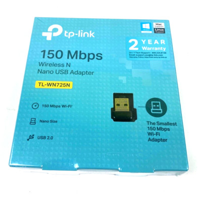 TP-LINK TLWN725N 150Mbps Wireless N Nano USB Adapter NEW