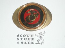 United States Marine Corps 24k Gold Plate Belt Buckle, New in Bag