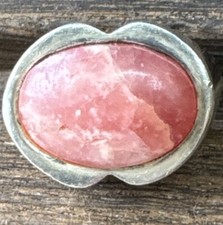 VTG Sterling Silver - Southwestern Natural Pink Rhodochrosite Ring Size 7.25