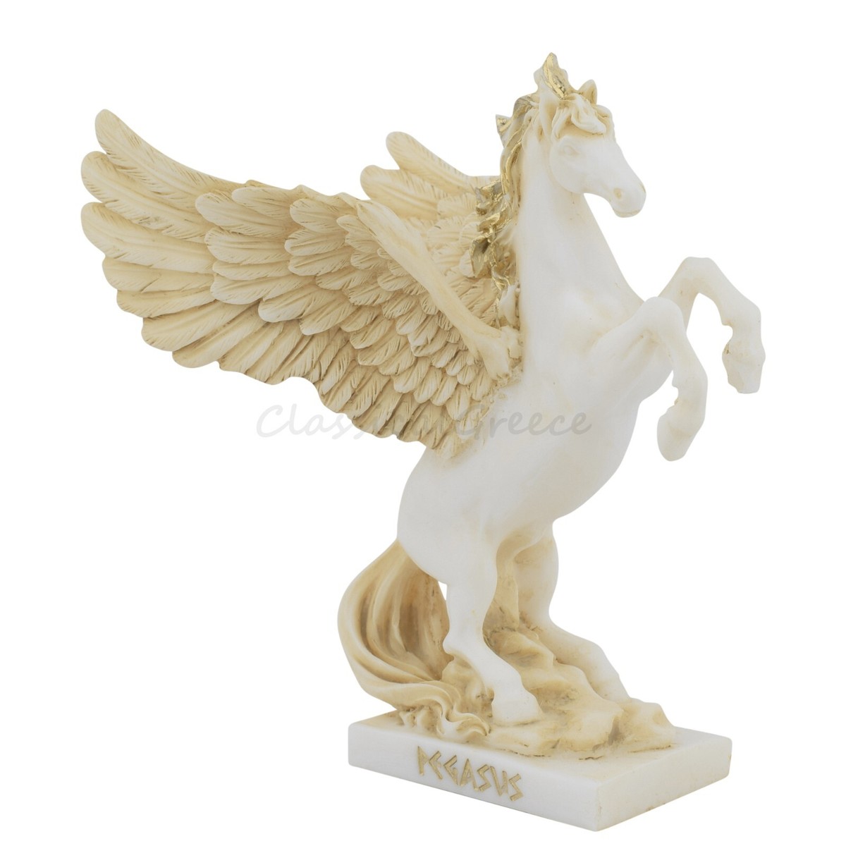 Statue Pegasus Mythical Winged Horse 14cm Cast Marble