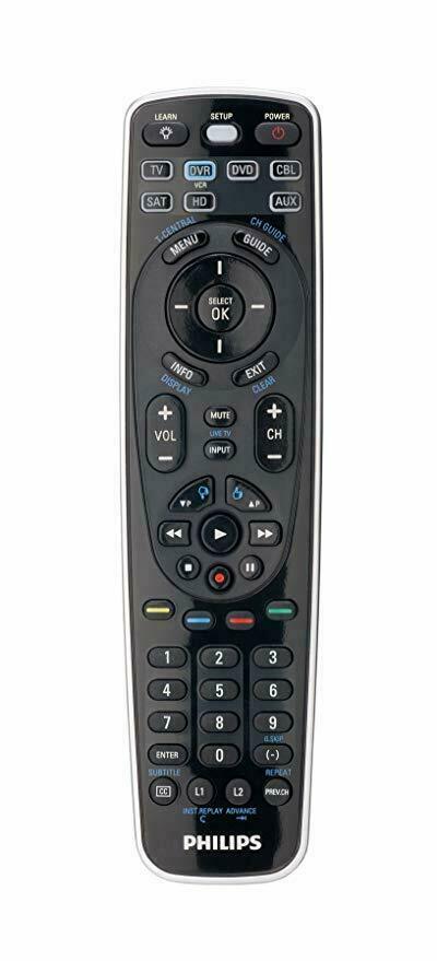 Philips 7-Function SRP5107/27 Universal Remote Control TV DVD DVR CBL SAT HD AUX