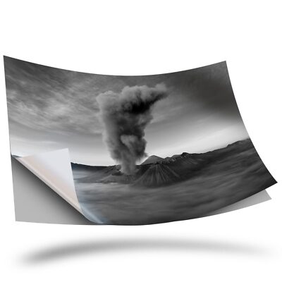 1 x Vinyl Aufkleber A3 - BW - Mount Bromo Java Indonesien #39291