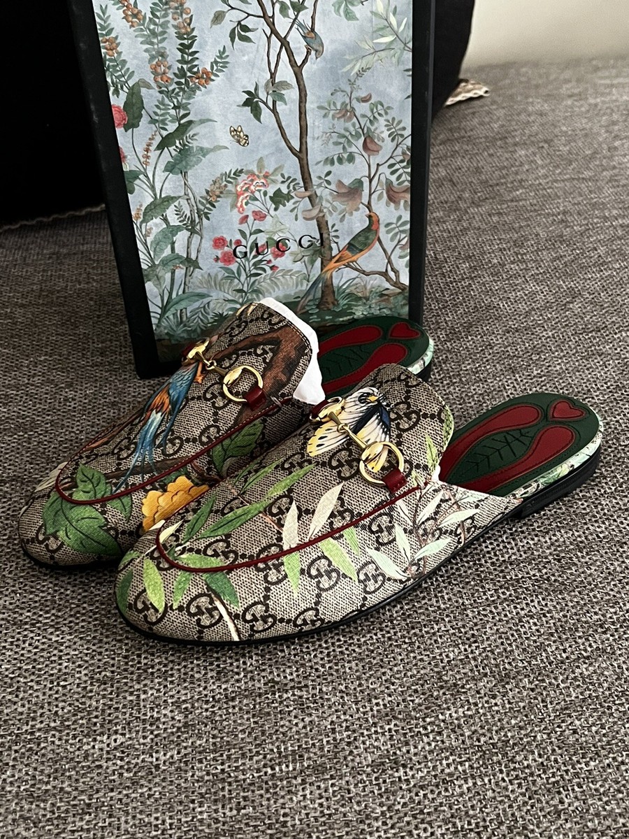 New Gucci Princetown Supreme Birds Loafer Slides 37 | eBay