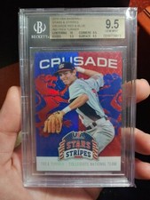 2015 Panini USA Baseball Stars&Stripes Trea Turner Red/Blue Crusade /49 BGS 9.5