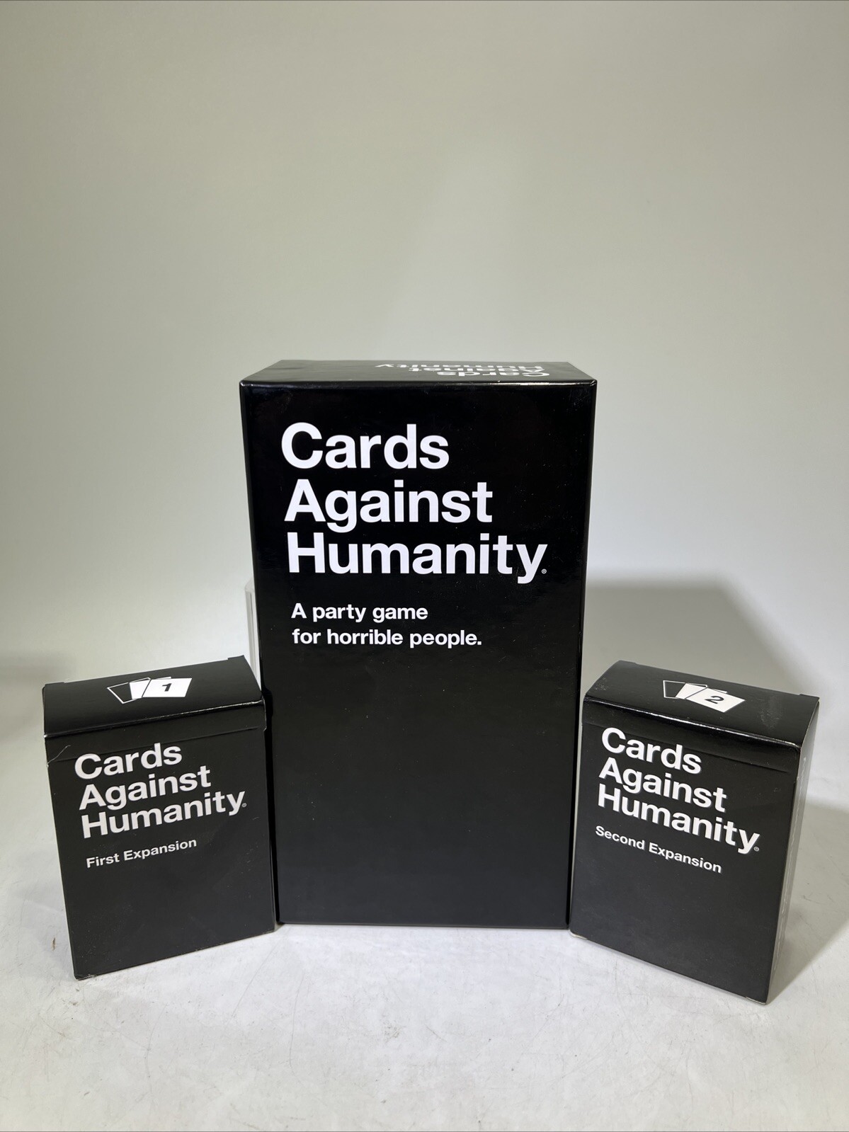 Cards Against Humanity Card Game W/First & Second Expansion Set Complete #ML