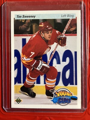 Tim Sweeney  1990-91 Upper Deck Young Guns Rookie (RC)  Flames