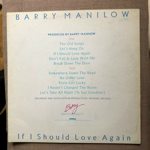BARRY MANILOW - IF I SHOULD LOVE AGAIN EX+ VINYL LP / lyric inner - Picture 2 of 11