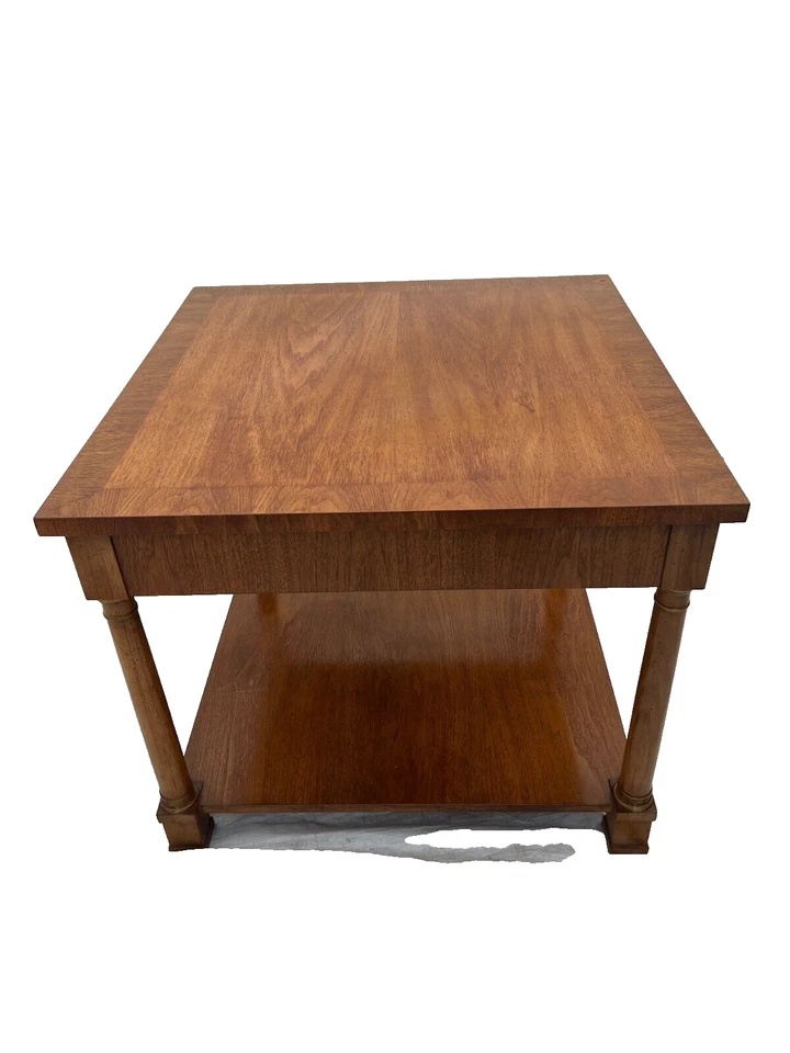 Henredon  Nightstand Side Table with one Drawer and bottom Shelf Circa70 - Image 3 of 4