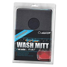 AUTOSCRUB Fine Grade Wash Mitt,Weft Knitted Microfiber AS-016 Blue, 6" x