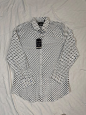 Original Penguin Slim Fit Easy Care Stretch Button-Down Drink glass print Size M