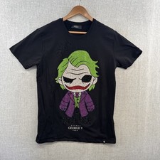 Avenue George V Paris Shirt Mens Large Black The Joker Tee Rhinestone Fitted