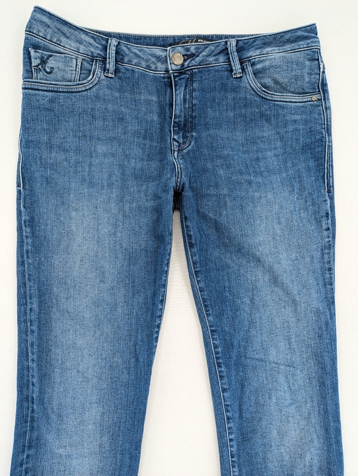 Mavi Marla Damen Jeans Straight Leg W31 L32 Blau Medium Wash Stretch Denim image 2
