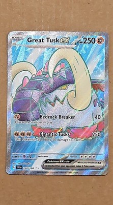 Pokemon Great Tusk ex 230/198 SV01: Scarlet & Violet Base Set Holo NM TCG CCG 