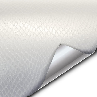 Vvivid Xpo White Snake Skin Leather Vinyl Wrap Roll Air Release Technology 10Ft