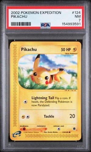 2002 POKEMON EXPEDITION #124 PIKACHU PSA 7