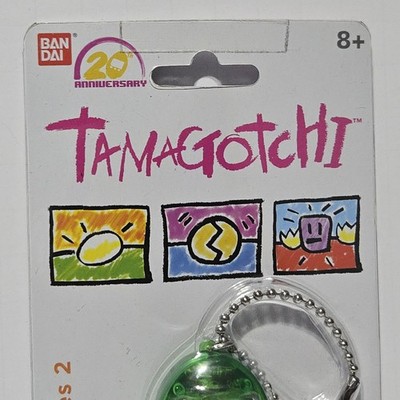 Tamagotchi 20th Anniversary Green Yellow Buttons Virtual Pet
