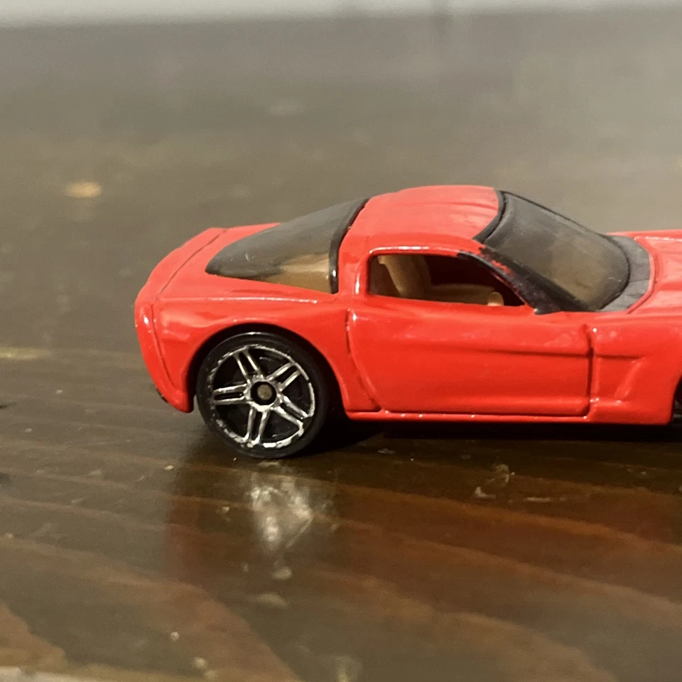 2004 Hot Wheels First Editions* C6 CORVETTE * collector#58 Red w/Chrome 5 Spoke - Image 2 of 4