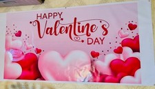 Happy Valentines Day 36"X 72" Banner 13 OZ Inch