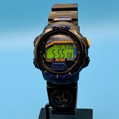 TIMEX REEF GEAR Vintage 2001 Men s Digital Wristwatch Temp Sensor Works New Batt