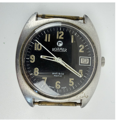 Roamer Anfibio Matic Automatik Herren Uhr Edelstahl Datumsanzeige 35,2mm Swiss  