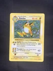 Pokemon Cards: Base Set Shadowless Rare Holo: Raichu 14/102